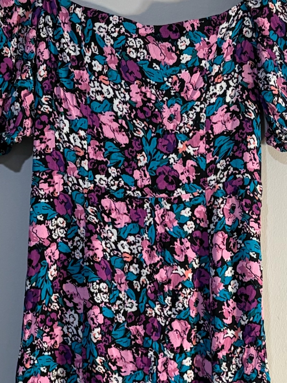 & OTHER STORIES Floral Puff Sleeve Midi Dress Size 6 - Picture 5 of 10